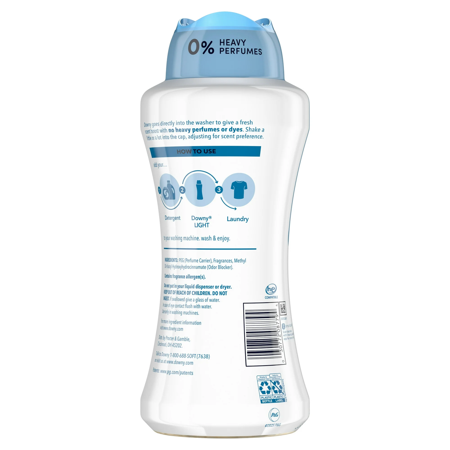 Downy Light In-Wash Scent Booster Laundry Beads Ocean Mist Scent, 24 oz