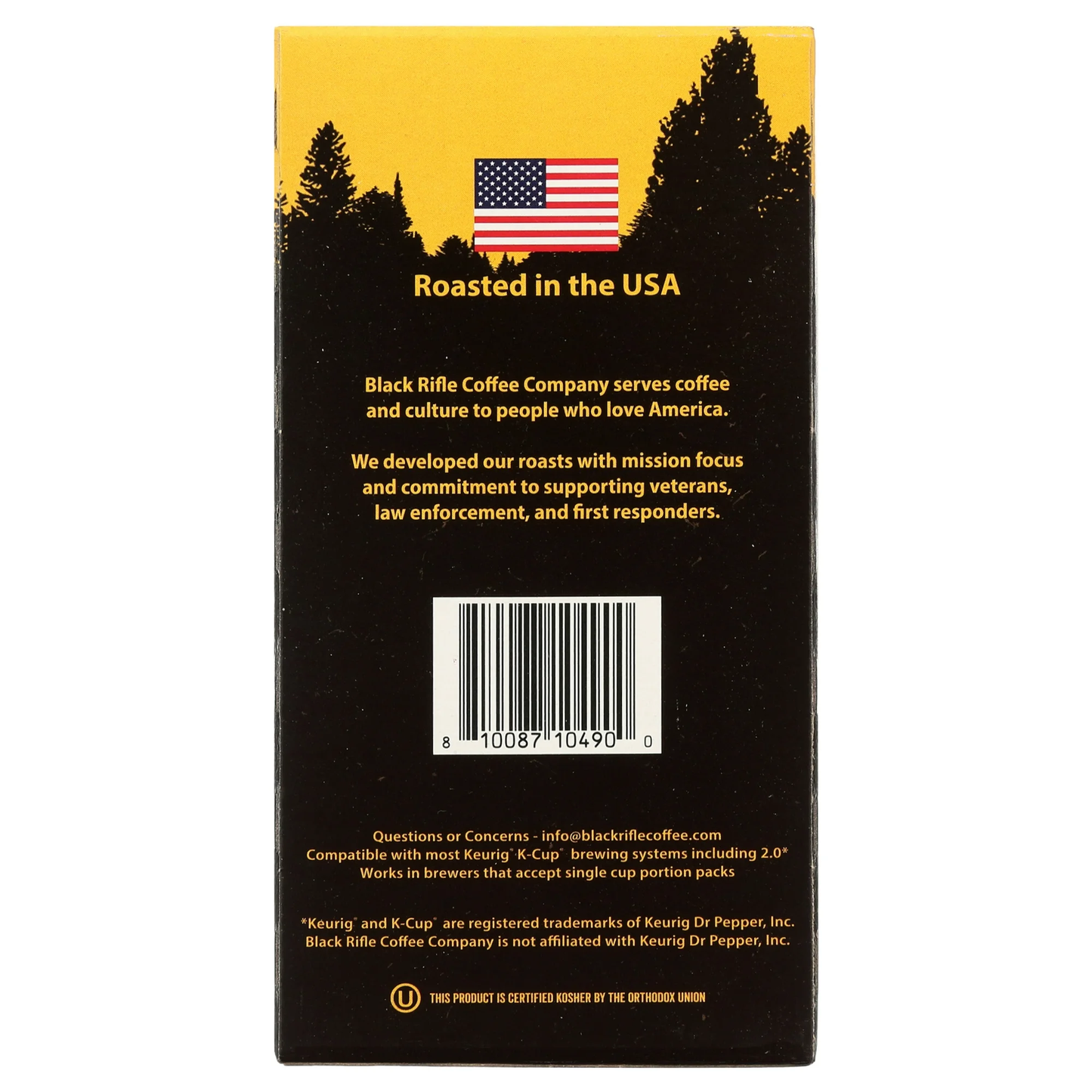 Black Rifle Coffee Company Tactisquatch K-Cup Pods, Dark Roast, 22 Ct