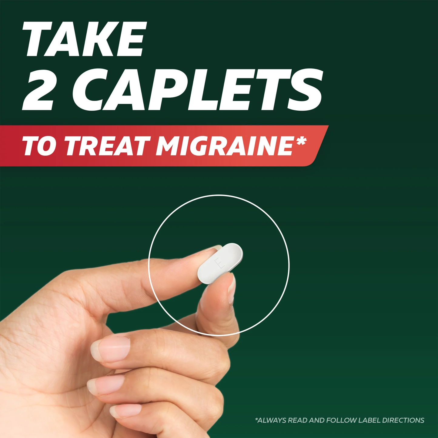 Excedrin Migraine Relief Caplets for Migraine Symptoms, Acetaminophen 250Mg, Aspirin 250Mg, Caffeine 65Mg, Pain Reliever, 100 Count