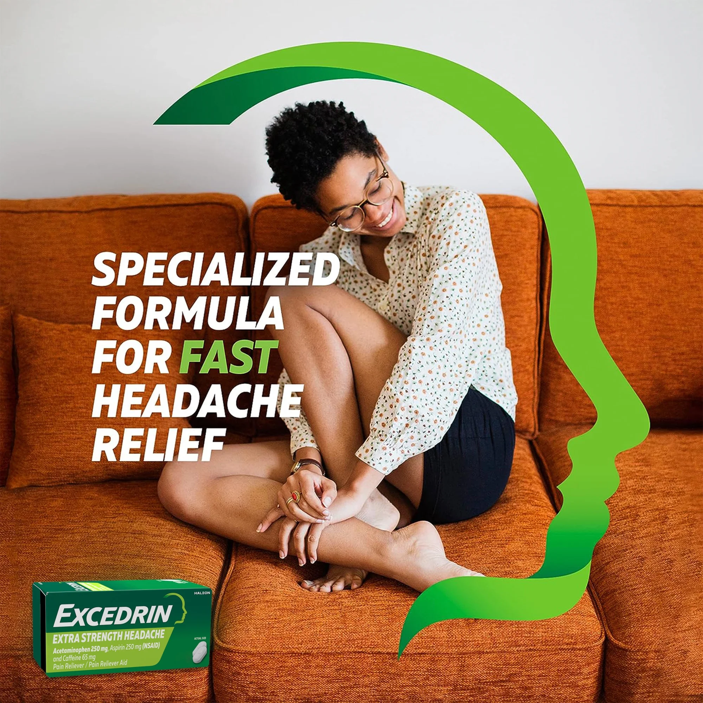 Excedrin Extra Strength Pain Relief Caplets for Headache Relief, Acetaminophen 250Mg, Aspirin 250Mg, Caffeine 65Mg, Pain Reliever, 200 Count