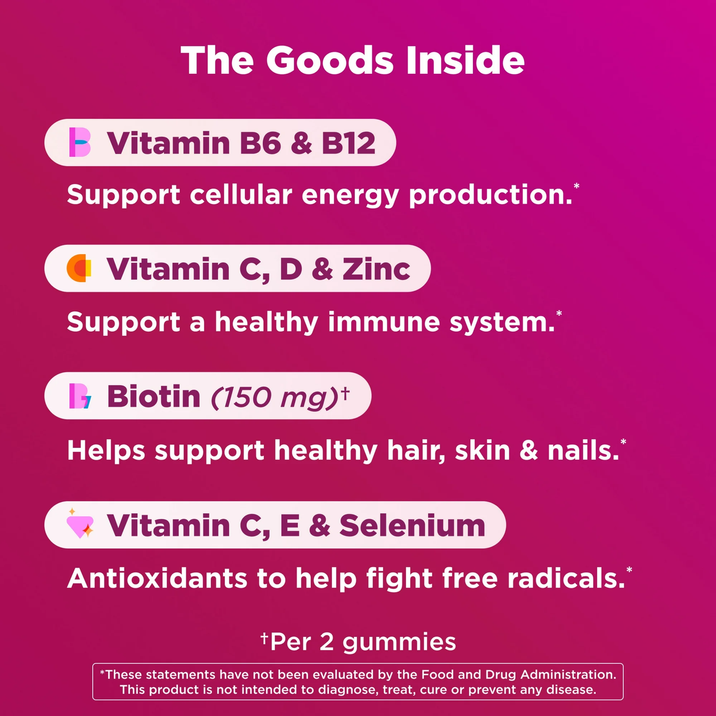 OLLY Women's Multivitamin Gummy Supplement, Vitamins A, D, C, E, Biotin, Folic Acid, 90 Count