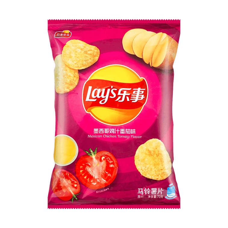 Lay’s Mexican Tomato Chicken Potato Chips, 2.46oz China